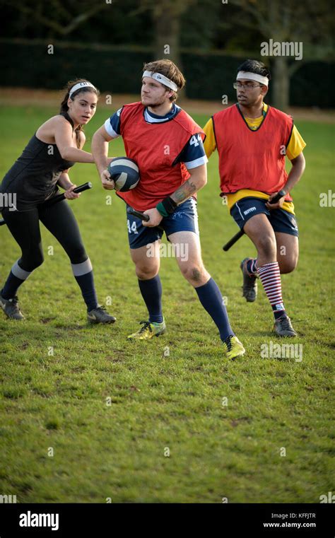 Oxford Uk 28 Oct 2017 Oxford University Quidditch Club Practices At