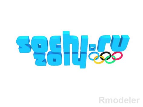 Olympic Games Sochi 2014 3d Logo 3d Model Obj Ma Mb Dae