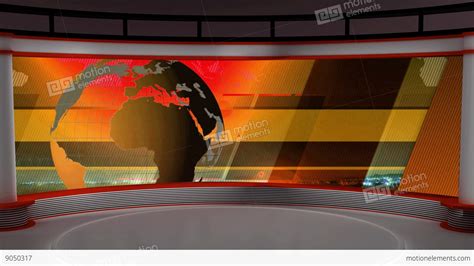News Tv Studio Set 104 Virtual Green Screen Background