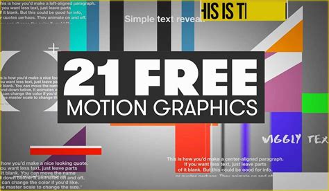 After Effects Timeline Template Free Of 21 Free Motion Graphics