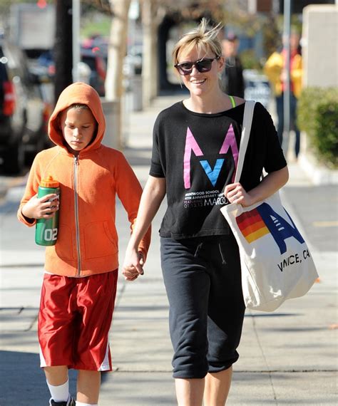 Reese Witherspoon Was All Smiles After Leaving The Gym With Her Son