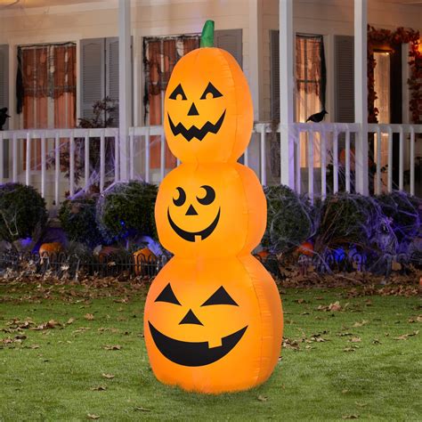 35ft Airblown Inflatable Halloween Pumpkin Stack Scene Michaels