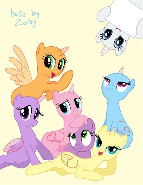 Mlp Group Base By Zoiby On Deviantart My Little Pony Baby Drawing