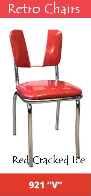 Retro Chair Red Cracked Ice Vinyl Retro Chair Retro Dining Chairs Chair
