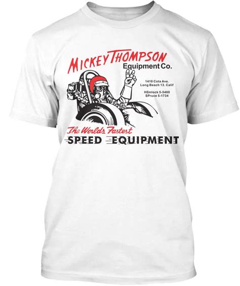 Designer Shirts Mickey Thompson Mens Premium O Neck Short Sleeve Tee
