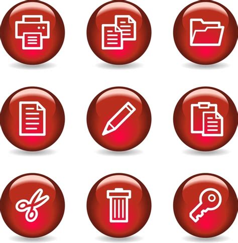 Red Business Icons Vector Free Vector In Encapsulated Postscript Eps