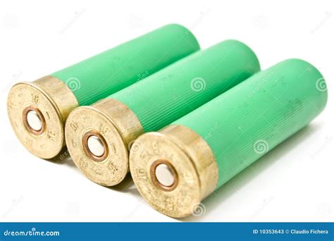 Three Shotgun Bullets Stock Image Image Of Green Fall 10353643