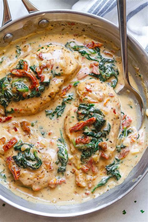 This recipe does popeye proud. Chicken with Spinach in Creamy Parmesan Sauce — Eatwell101