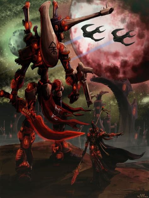 Artwork Eldar Farseer Night Painting Wraithlord Warhammer