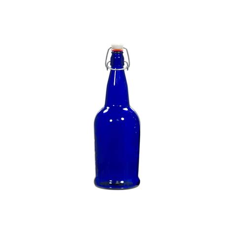 1 L Cobalt Blue Ez Cap Swing Top Bottles Case Of 12