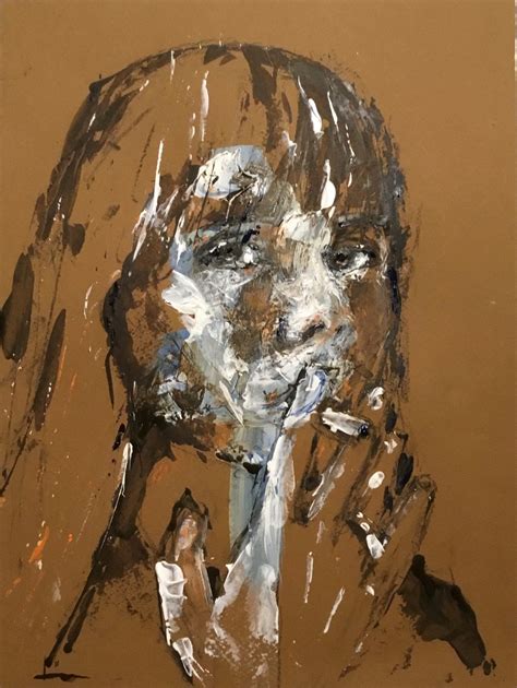 Girl On Smoke Painting By Dominique Dève Artmajeur