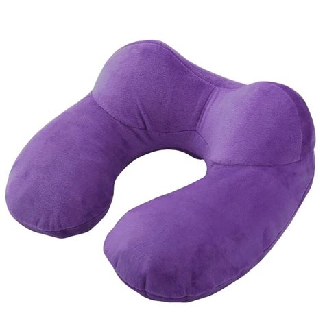 Portable Travel Soft Hump U Shape Inflatable Neck Pillow Head Support