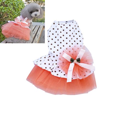Small Pet Dog Cats Bow Tutu Dress Lace Skirt Puppy Dress Summer