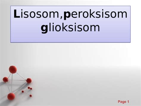 Ppt Dokumen Tips Biologi Xi Organela Sel Lisosomperoksisom Glioksisom