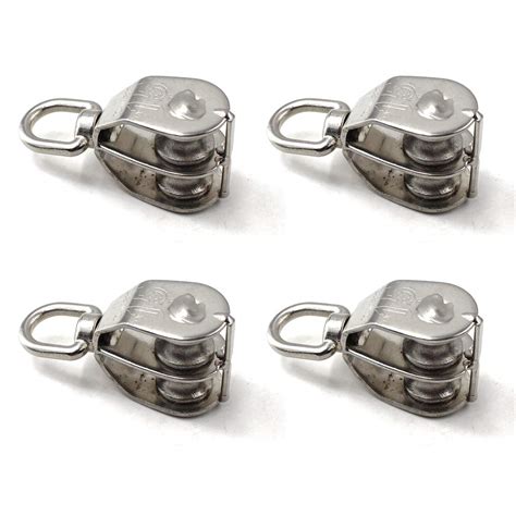 M20 Wire Rope Double Pulley Block 304 Stainless Steel Roller Pulley