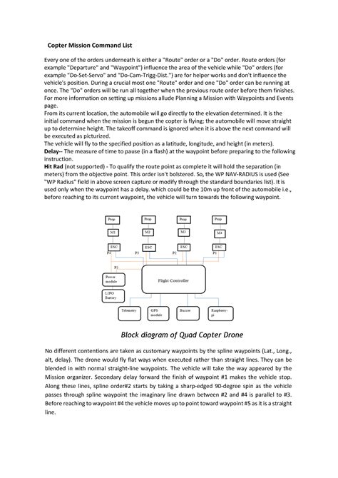 April 7 project - Copter Mission Command List Every one of the orders