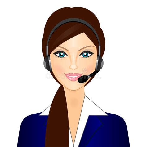 Smiling Telephone Operator Stock Vector Illustration Of Answer 31575663