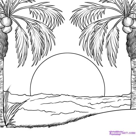 Feel free to explore, study and enjoy paintings with paintingvalley.com. Coloring pages nature, Beach drawing, Drawings