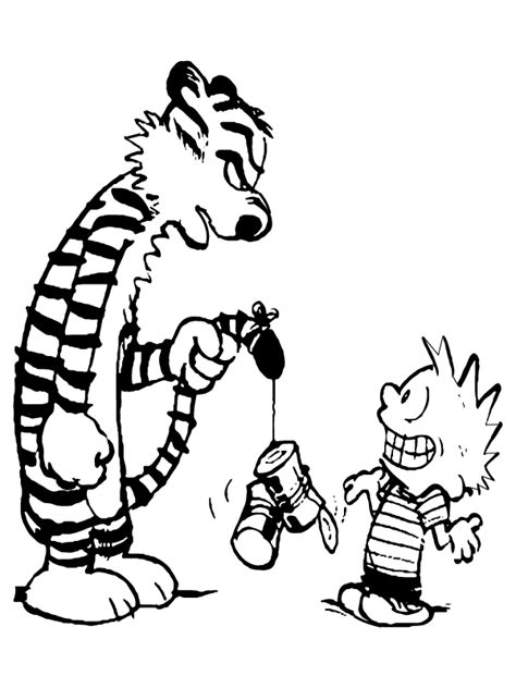 Calvin Hobbs Coloring Pages