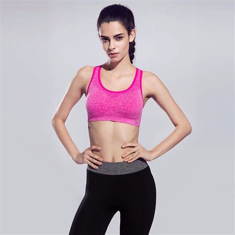 Flandis Yoga Bra Women Sports Seamless Teen Support Pad Fitness Gym Brassiere Sports Compression