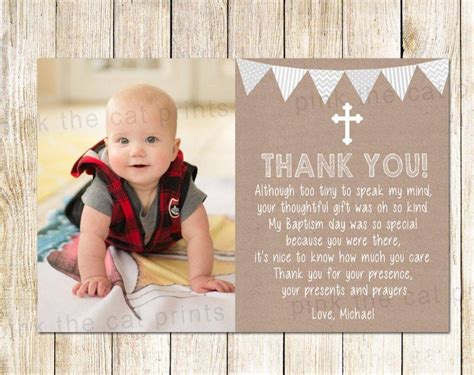 The Best Thank You Card Verbiage Baptism Thank You Cards Thank You