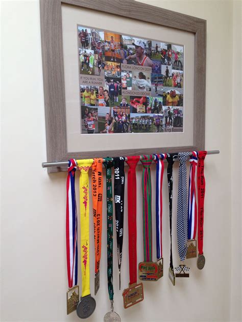 Running Or Marathon Keepsake Board And Photos For Medals Running