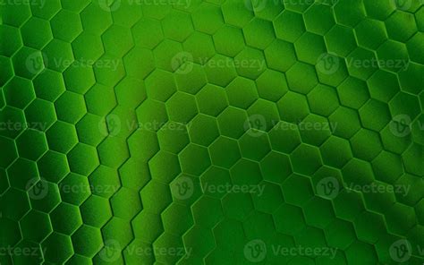 Realistic Green Honeycomb Or Hexagonal Pattern Background Elegant