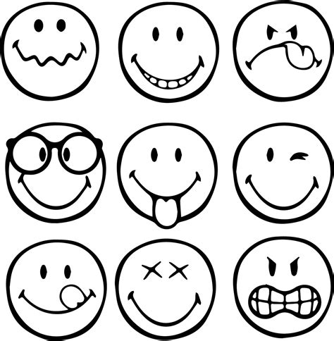 Emoji Faces Coloring Pages At Free Printable