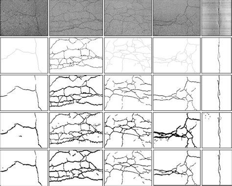 Crack Segmentation Results With Different Models From Top To Bottom