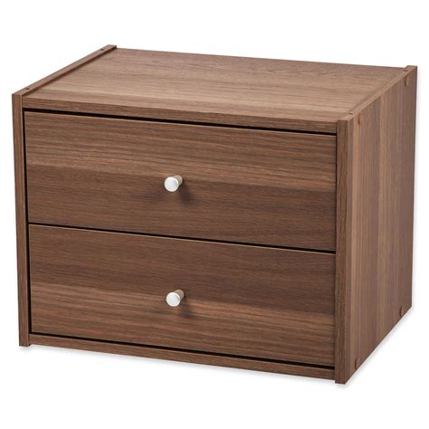 Iris® 2 Drawer Stack Box Wood Storage Box Stacking Storage Boxes Wood Storage