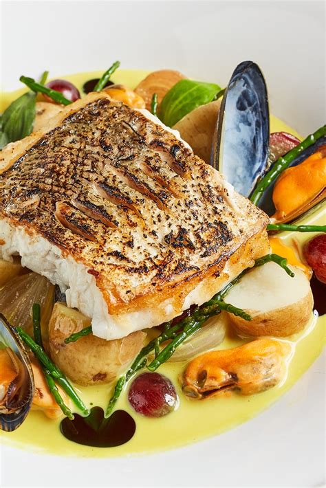 Hake With Mussels Potatoes And Curry Velout Recipe Great British Chefs