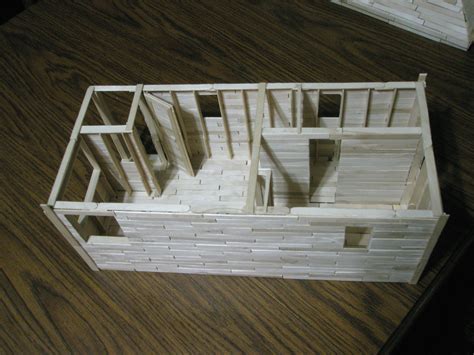 Popsicle stick house blue print and plan for free. popsicle stick model house plans