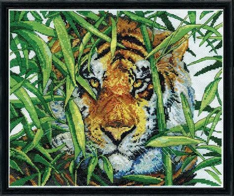 Design Works Counted Cross Stitch Kit Predator S Gaze Jungle Tiger