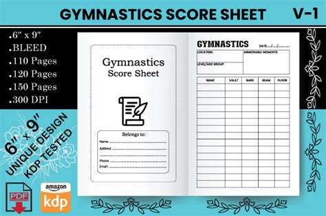 1 Gymnastics Score Sheet Designs And Graphics
