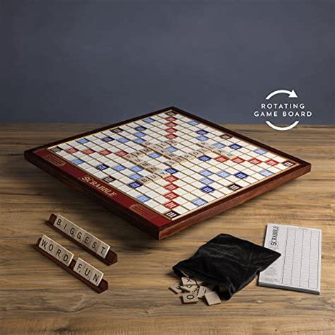 Ws Game Company Scrabble Giant Deluxe Edition With Rotating Wooden