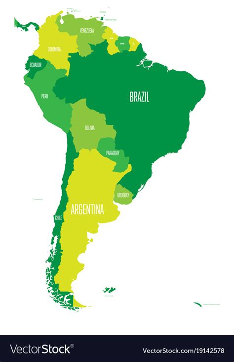 Simple Latin America Political Map