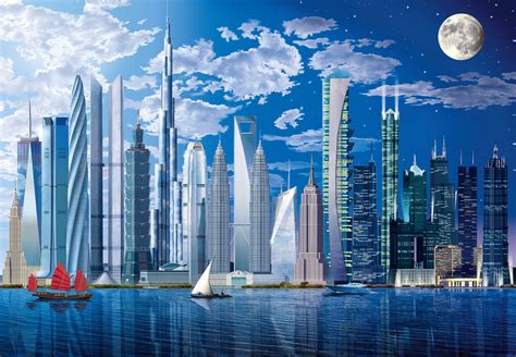 Worlds Tallest Buildings Wall Mural Buy At Europosters