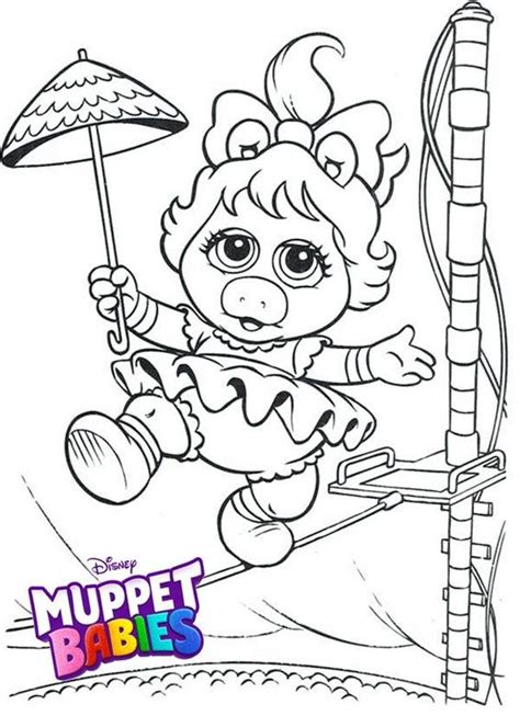 Baby Miss Piggy From Muppet Babies Coloring Pages Baby Coloring Pages