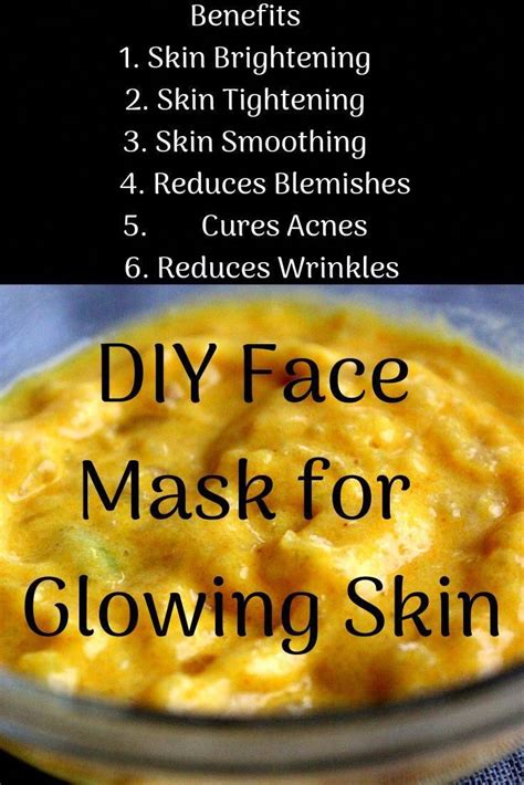 Homemade Face Mask For Glowing Skin Face Masks Diy Face Scrub Diy