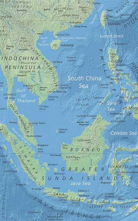 Southeast Asia And The South Pacific Political Map Maping Resources