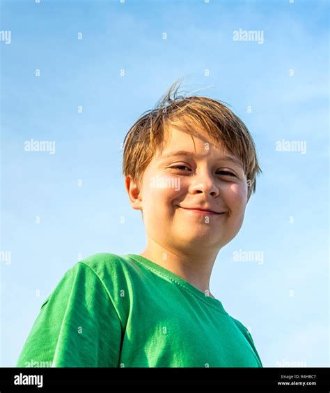 Happy Smiling Young Boy At The Beach Stock Photo Alamy
