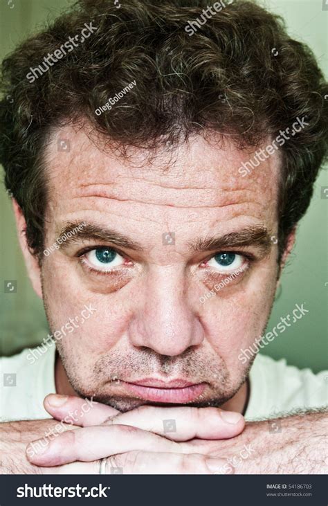 Blueeyed Brooding Man Portrait Stock Photo 54186703 Shutterstock