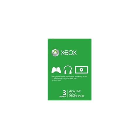 Xbox Live 3 Month Gold Subscription Card Xbox 360