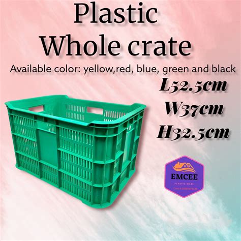 Heavy Duty Plastic Whole Crates Fruit Crates Stackable Multipurpose