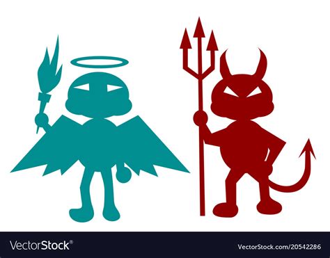Angel And Devil Royalty Free Vector Image Vectorstock