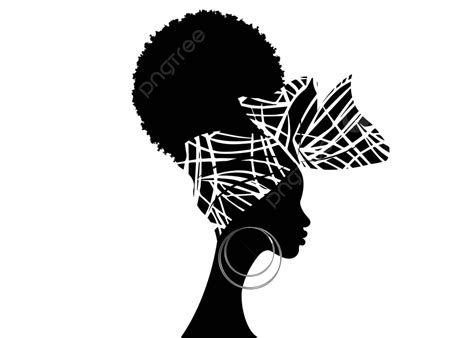 Vector Portrait Of African Woman In Tribal Headwrap Vector Woman