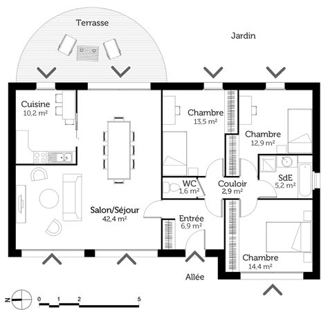 Plan Maison Traditionnelle 110 M² Ooreka