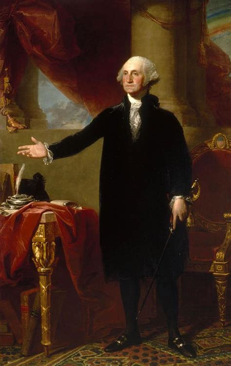 George Washington Lansdowne Portrait Painting By Gilbert Stuart Fine