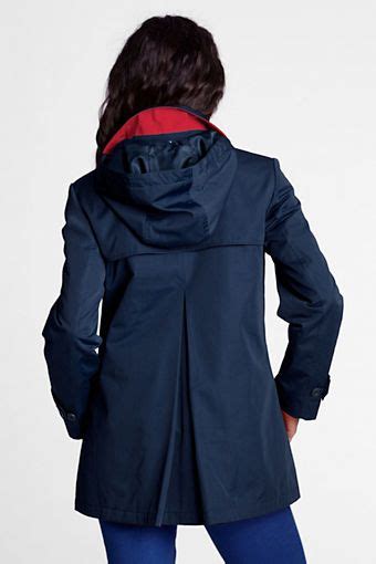 Womens Modern Rain Swing Parka From Lands End Cute Rain Jacket