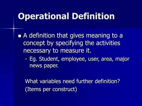 2.2 conceptual and operational definitions. PPT - Sampling and Sample Size Determination PowerPoint ...